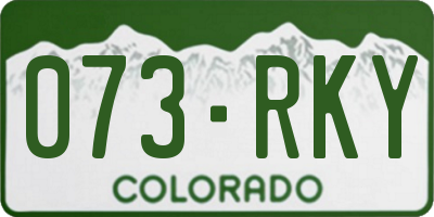 CO license plate 073RKY