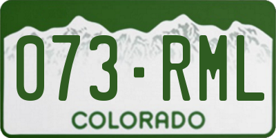 CO license plate 073RML