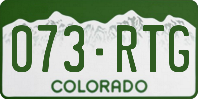 CO license plate 073RTG