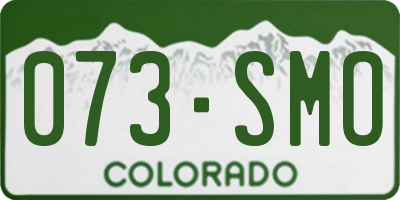 CO license plate 073SMO