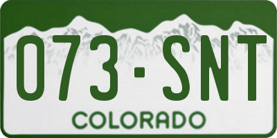 CO license plate 073SNT