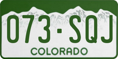 CO license plate 073SQJ
