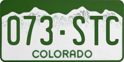 CO license plate 073STC