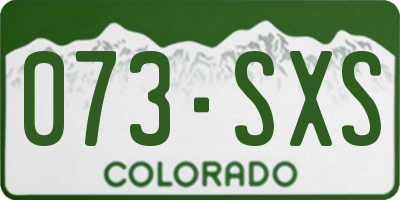 CO license plate 073SXS