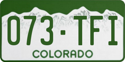 CO license plate 073TFI