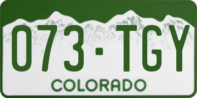 CO license plate 073TGY