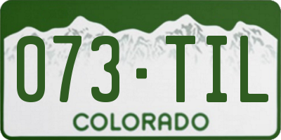 CO license plate 073TIL