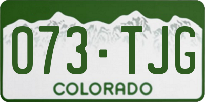 CO license plate 073TJG