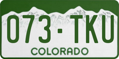 CO license plate 073TKU