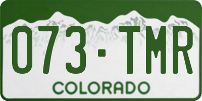 CO license plate 073TMR