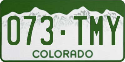 CO license plate 073TMY