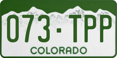 CO license plate 073TPP