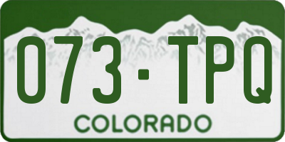 CO license plate 073TPQ