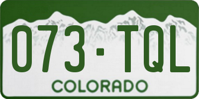 CO license plate 073TQL