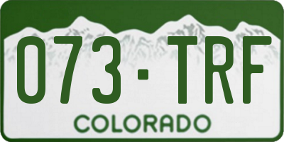 CO license plate 073TRF