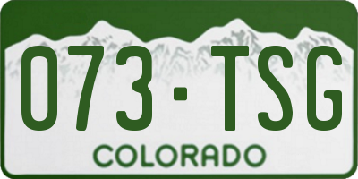 CO license plate 073TSG