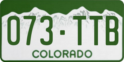CO license plate 073TTB