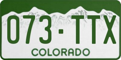 CO license plate 073TTX