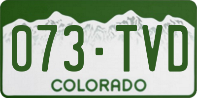 CO license plate 073TVD
