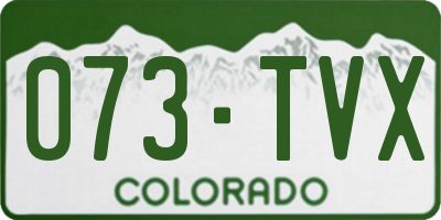 CO license plate 073TVX
