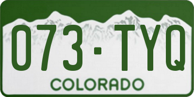 CO license plate 073TYQ