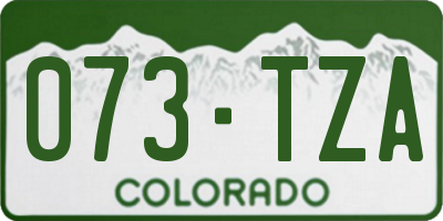 CO license plate 073TZA