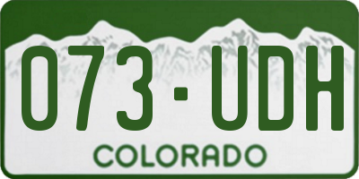 CO license plate 073UDH