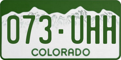 CO license plate 073UHH