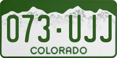 CO license plate 073UJJ