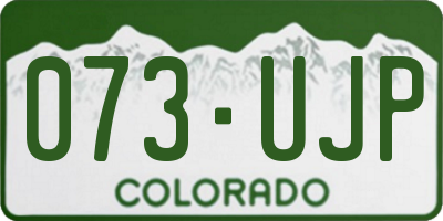 CO license plate 073UJP