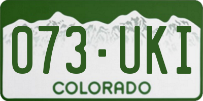CO license plate 073UKI