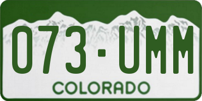 CO license plate 073UMM