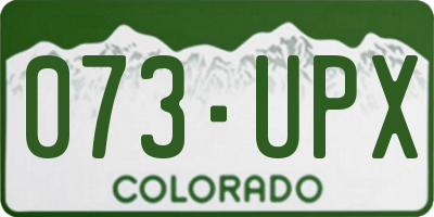 CO license plate 073UPX
