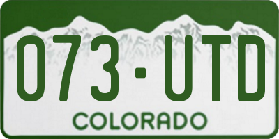 CO license plate 073UTD