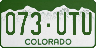 CO license plate 073UTU