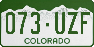 CO license plate 073UZF