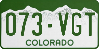 CO license plate 073VGT