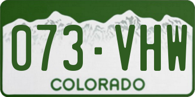 CO license plate 073VHW