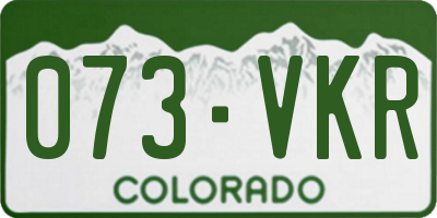 CO license plate 073VKR