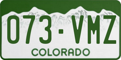 CO license plate 073VMZ