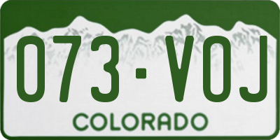 CO license plate 073VOJ
