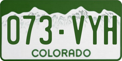 CO license plate 073VYH