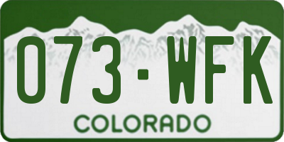 CO license plate 073WFK