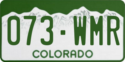 CO license plate 073WMR
