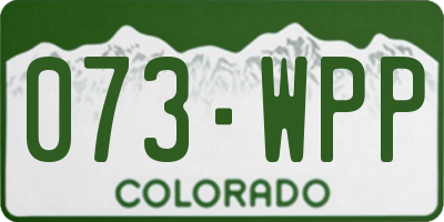CO license plate 073WPP