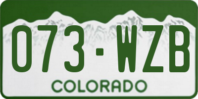 CO license plate 073WZB