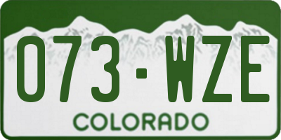 CO license plate 073WZE