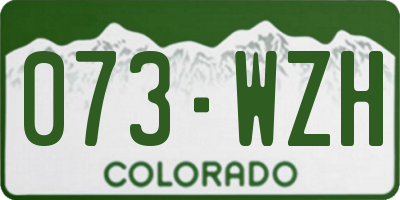 CO license plate 073WZH