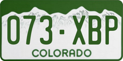 CO license plate 073XBP