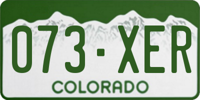 CO license plate 073XER